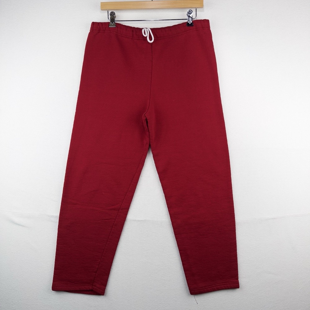 90's Vtg Russell Athletic Maroon Red Sweatpants Men's Small No Pockets Made USA